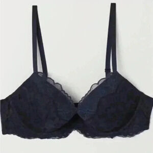 Women’s Avenue Body Black Lace Push Up Padded Bra 46DD